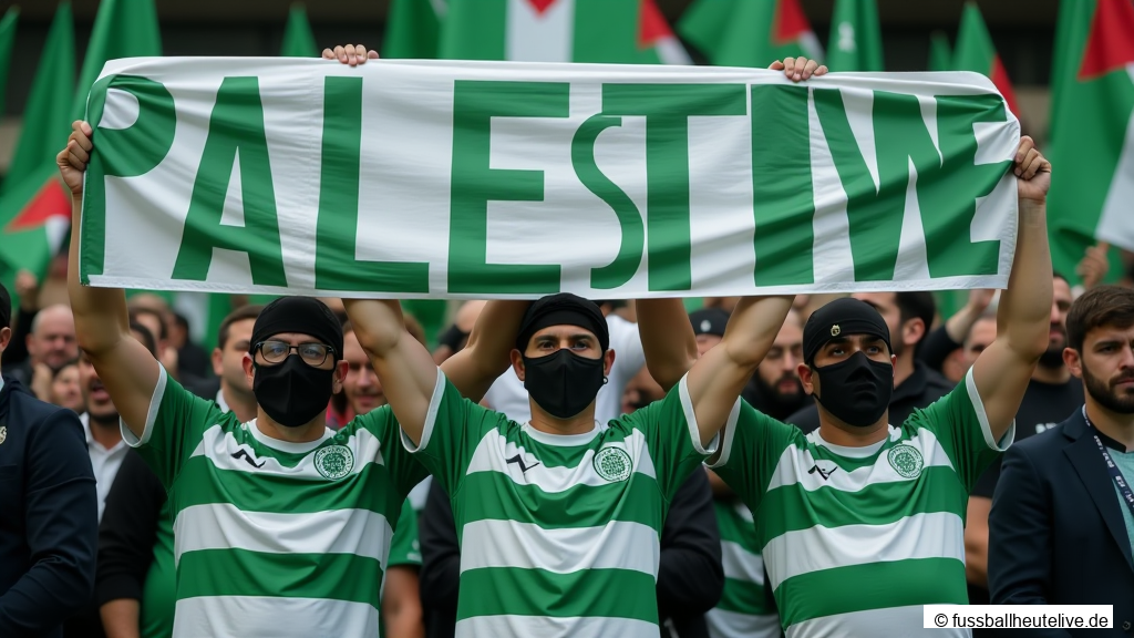celtic fans pro pal stina protest