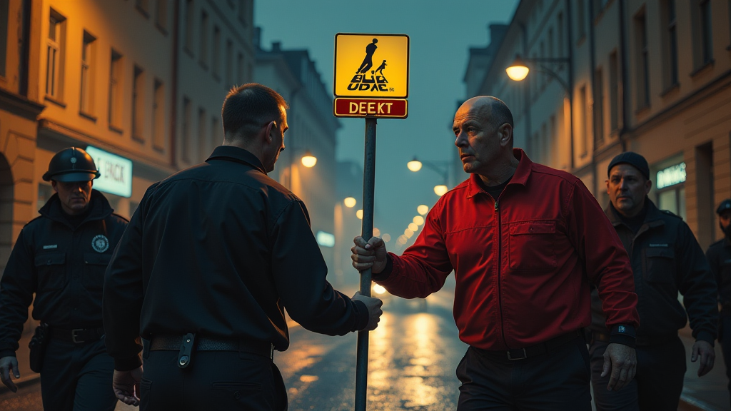 schiedsrichter stra enschild klau